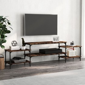 Mueble para TV madera contrachapada roble ahumado 197x35x52 cm de vidaXL, Muebles TV - Ref: Foro24-826327, Precio: 53,34 €, D...