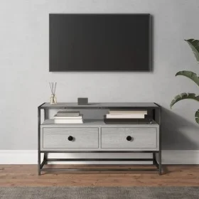 TV stand made of gray Sonoma plywood, measuring 80x35x45 cm. by vidaXL, TV Furniture - Ref: Foro24-826313, Price: 62,88 €, Di...