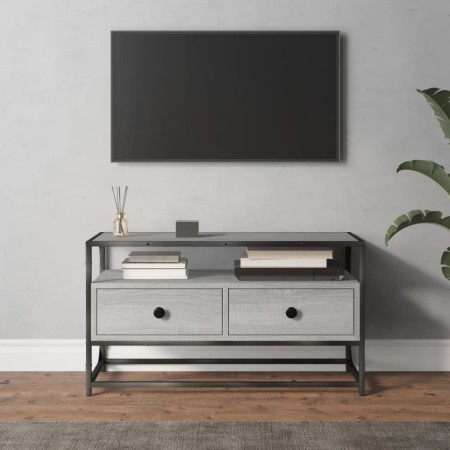 Mueble para TV madera contrachapada gris Sonoma 80x35x45 cm de vidaXL, Muebles TV - Ref: Foro24-826313, Precio: 63,66 €, Desc...