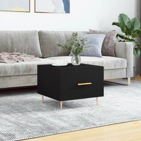 Mesa de centro madera contrachapada negro 50x50x40 cm en Mesas de centro | Comprar online en Foru.es
