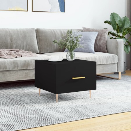 Mesa de centro madera contrachapada negro 50x50x40 cm en Mesas de centro | Comprar online en Foru.es