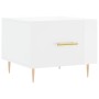 Mesa de centro madera de ingeniería brillo blanco 50x50x40 cm en Mesas de centro | Comprar online en Foru.es