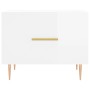 Mesa de centro 2 uds madera ingeniería blanco brillo 50x50x40cm en Mesas de centro | Comprar online en Foru.es