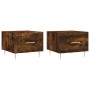 Mesa de centro 2 uds madera ingeniería roble ahumado 50x50x40cm en Mesas de centro | Comprar online en Foru.es