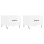 Mesa de centro 2 uds madera ingeniería blanco brillo 50x50x40cm en Mesas de centro | Comprar online en Foru.es