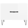 Mesa de centro 2 uds madera ingeniería blanco brillo 50x50x40cm en Mesas de centro | Comprar online en Foru.es