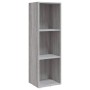 Estantería/mueble de TV contrachapada gris Sonoma 36x30x114 cm de vidaXL, Librerías y estanterías - Ref: Foro24-826656, Preci...
