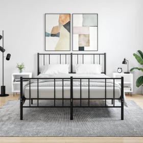 Mesitas de noche 2 uds madera de ingeniería blanco 40x30x50 cm de vidaXL, Mesitas de noche - Ref: Foro24-826781, Precio: 47,0...