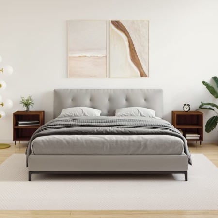Mesita de noche 2 uds madera ingeniería roble marrón 40x30x50cm de vidaXL, Mesitas de noche - Ref: Foro24-826779, Precio: 44,...