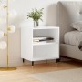 Mesita de noche madera de ingeniería blanco brillo 40x30x50 cm de vidaXL, Mesitas de noche - Ref: Foro24-826768, Precio: 35,9...
