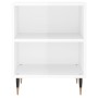 Mesita de noche madera de ingeniería blanco brillo 40x30x50 cm de vidaXL, Mesitas de noche - Ref: Foro24-826768, Precio: 35,9...