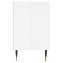 Mesita de noche madera de ingeniería blanco brillo 40x30x50 cm de vidaXL, Mesitas de noche - Ref: Foro24-826768, Precio: 35,9...