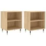 Mesitas noche 2 uds madera ingeniería roble Sonoma 40x30x50 cm de vidaXL, Mesitas de noche - Ref: Foro24-826771, Precio: 51,4...