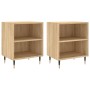 Mesitas noche 2 uds madera ingeniería roble Sonoma 40x30x50 cm de vidaXL, Mesitas de noche - Ref: Foro24-826771, Precio: 52,3...