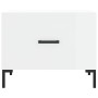 Mesa de centro madera de ingeniería brillo blanco 50x50x40 cm en Mesas de centro | Comprar online en Foru.es