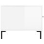 Mesa de centro 2 uds madera ingeniería blanco brillo 50x50x40cm en Mesas de centro | Comprar online en Foru.es