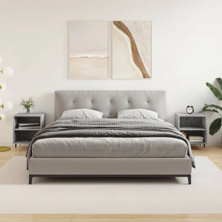 Mesitas de noche 2 uds madera gris hormigón 40x30x50 cm de vidaXL, Mesitas de noche - Ref: Foro24-826773, Precio: 53,74 €, De...