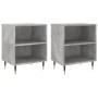 Mesitas de noche 2 uds madera gris hormigón 40x30x50 cm de vidaXL, Mesitas de noche - Ref: Foro24-826773, Precio: 54,40 €, De...