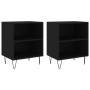 Mesitas de noche 2 uds madera de ingeniería negro 40x30x50 cm de vidaXL, Mesitas de noche - Ref: Foro24-826783, Precio: 54,06...