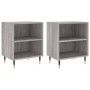 Mesita de noche 2 uds madera ingeniería gris Sonoma 40x30x50 cm de vidaXL, Mesitas de noche - Ref: Foro24-826777, Precio: 41,...