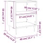 Mesita de noche 2 uds madera ingeniería gris Sonoma 40x30x50 cm de vidaXL, Mesitas de noche - Ref: Foro24-826777, Precio: 41,...
