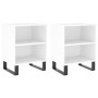 Mesitas de noche 2 uds madera de ingeniería blanco 40x30x50 cm de vidaXL, Mesitas de noche - Ref: Foro24-826797, Precio: 58,3...