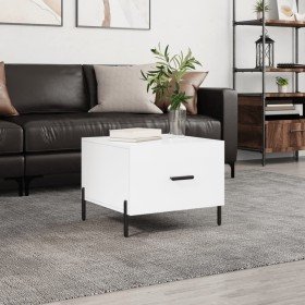 Mesa de centro madera de ingeniería brillo blanco 50x50x40 cm en Mesas de centro | Comprar online en Foru.es