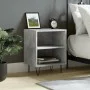 Mesita de noche madera de ingeniería gris hormigón 40x30x50 cm de vidaXL, Mesitas de noche - Ref: Foro24-826788, Precio: 31,6...