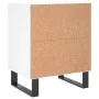 White engineered wood bedside table 40x30x50 cm by vidaXL, Nightstands - Ref: Foro24-826796, Price: 39,33 €, Discount: %