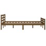 Estructura de cama doble madera maciza marrón miel 120x190 cm de vidaXL, Camas y somieres - Ref: Foro24-814792, Precio: 121,7...