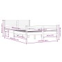 Estructura de cama doble madera maciza marrón miel 120x190 cm de vidaXL, Camas y somieres - Ref: Foro24-814792, Precio: 121,7...