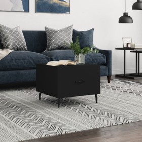 Mesa de centro madera contrachapada negro 50x50x40 cm en Mesas de centro | Comprar online en Foru.es