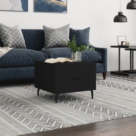 Mesa de centro madera contrachapada negro 50x50x40 cm en Mesas de centro | Comprar online en Foru.es