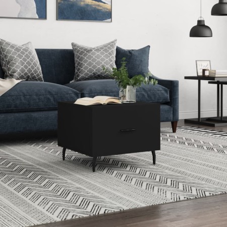 Mesa de centro madera contrachapada negro 50x50x40 cm en Mesas de centro | Comprar online en Foru.es