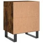 Mesita de noche madera de ingeniería roble ahumado 40x30x50 cm de vidaXL, Mesitas de noche - Ref: Foro24-826806, Precio: 45,8...