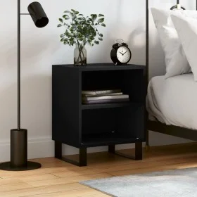 Engineered wood black bedside table 40x30x50 cm by vidaXL, Nightstands - Ref: Foro24-826798, Price: 38,94 €, Discount: %