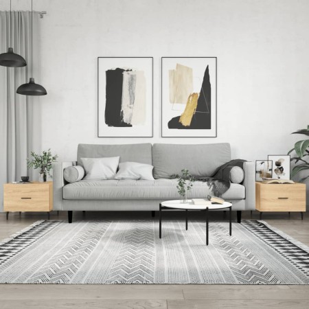 Mesas de centro 2 uds madera ingeniería roble Sonoma 50x50x40cm en Mesas de centro | Comprar online en Foru.es