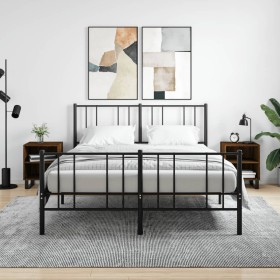 Mesita de noche 2 uds madera ingeniería roble marrón 40x30x50cm de vidaXL, Mesitas de noche - Ref: Foro24-826811, Precio: 46,...