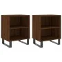 Bedside table 2 pcs engineered wood brown oak 40x30x50cm by vidaXL, Nightstands - Ref: Foro24-826811, Price: 46,48 €, Discoun...