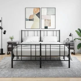 Mesitas de noche 2 uds madera ingeniería gris Sonoma 40x30x50cm de vidaXL, Mesitas de noche - Ref: Foro24-826809, Precio: 49,...