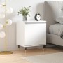 Mesita de noche madera de ingeniería blanco brillo 40x30x50 cm de vidaXL, Mesitas de noche - Ref: Foro24-826816, Precio: 39,0...