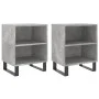Bedside tables 2 pcs concrete gray wood 40x30x50 cm by vidaXL, Nightstands - Ref: Foro24-826805, Price: 47,42 €, Discount: %