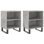 Mesitas de noche 2 uds madera gris hormigón 40x30x50 cm de vidaXL, Mesitas de noche - Ref: Foro24-826805, Precio: 47,86 €, De...
