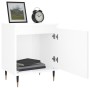 Mesita de noche madera de ingeniería blanco brillo 40x30x50 cm de vidaXL, Mesitas de noche - Ref: Foro24-826816, Precio: 39,0...