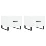 Mesas de centro 2 uds madera de ingeniería blanco 50x50x40 cm en Mesas de centro | Comprar online en Foru.es