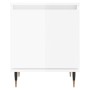 Mesita de noche madera de ingeniería blanco brillo 40x30x50 cm de vidaXL, Mesitas de noche - Ref: Foro24-826816, Precio: 39,0...