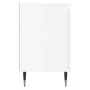 Mesita de noche madera de ingeniería blanco brillo 40x30x50 cm de vidaXL, Mesitas de noche - Ref: Foro24-826816, Precio: 39,0...