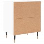 Mesita de noche madera de ingeniería blanco brillo 40x30x50 cm de vidaXL, Mesitas de noche - Ref: Foro24-826816, Precio: 39,0...