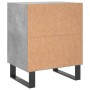 Mesitas de noche 2 uds madera gris hormigón 40x30x50 cm de vidaXL, Mesitas de noche - Ref: Foro24-826805, Precio: 47,86 €, De...