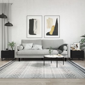 Mesas de centro 2 uds madera de ingeniería negro 50x50x40 cm en Mesas de centro | Comprar online en Foru.es